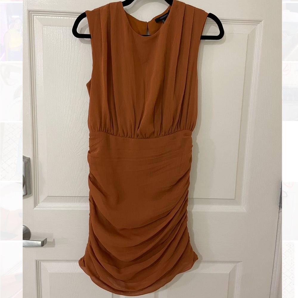 Burnt orange mini dress S